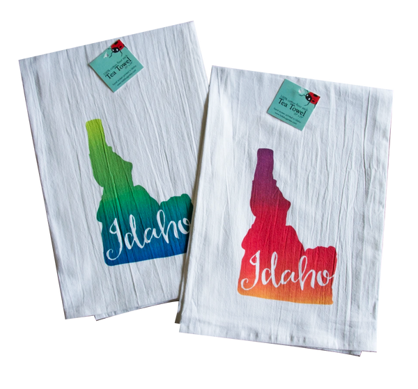 Ladybug Press Idaho Tea Towel BANANA ink