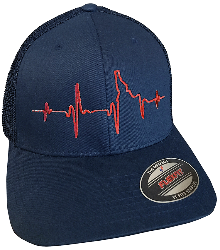 Heartbeat EKG Idaho Flex Fit Hat