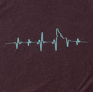 Heartbeat EKG Idaho Mens Tee