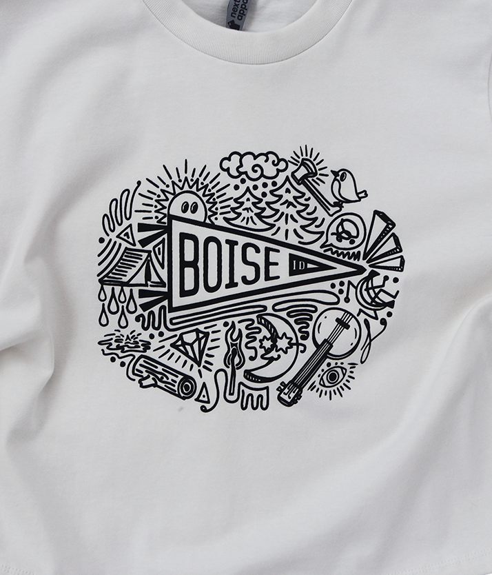 Boise Pennant Ladies Boxy Tee