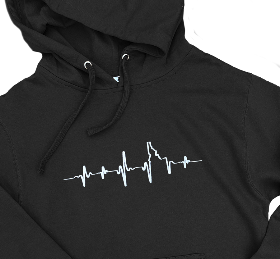 Heartbeat EKG Idaho Pullover Hoodie