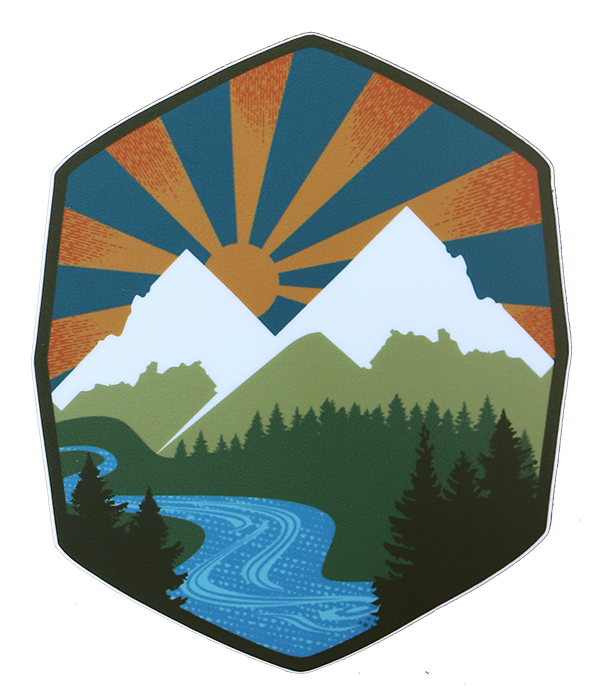 Idaho Rv Sticker BANANA ink - Idaho Mountains Sticker
