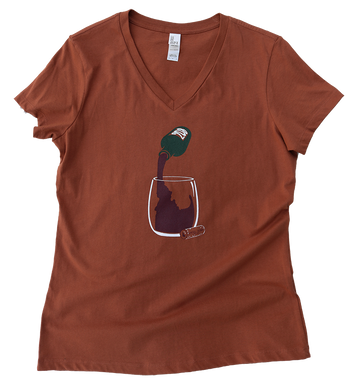 Idaho Vino Ladies V Neck Tee