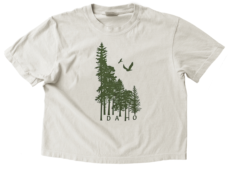 Idaho Wilderness Ladies Crop Tee