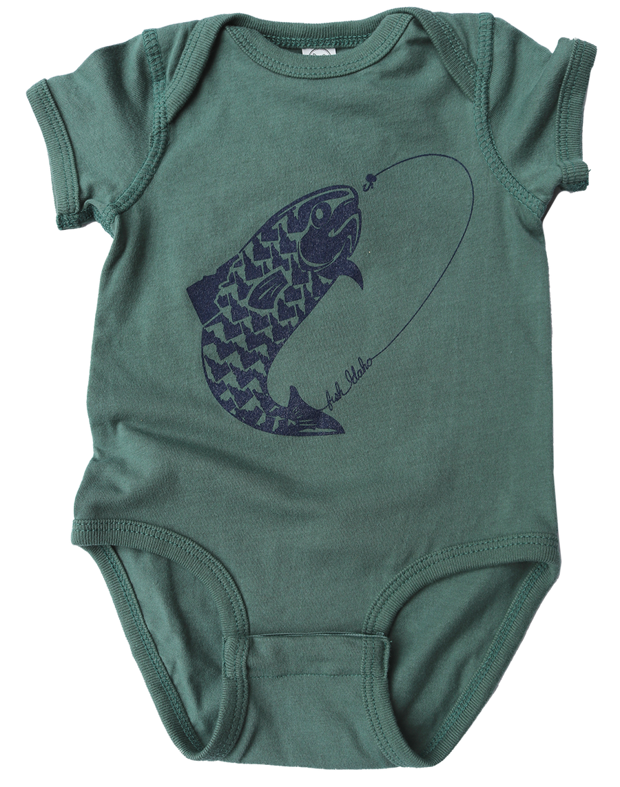 Fish 2024 baby onesie