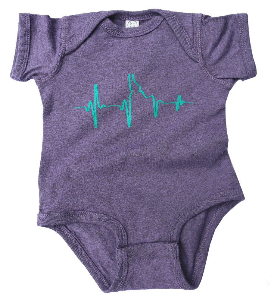 Heartbeat EKG Idaho Baby Onesie