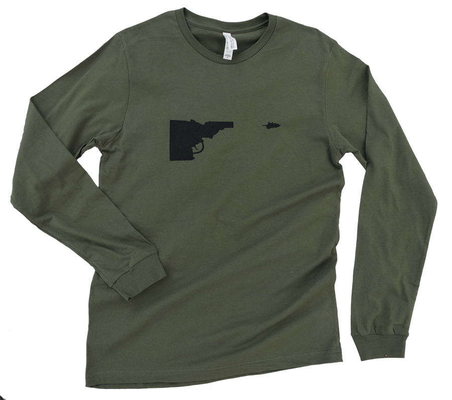 Idaho Tree-Gun Mens Long Sleeve Tee
