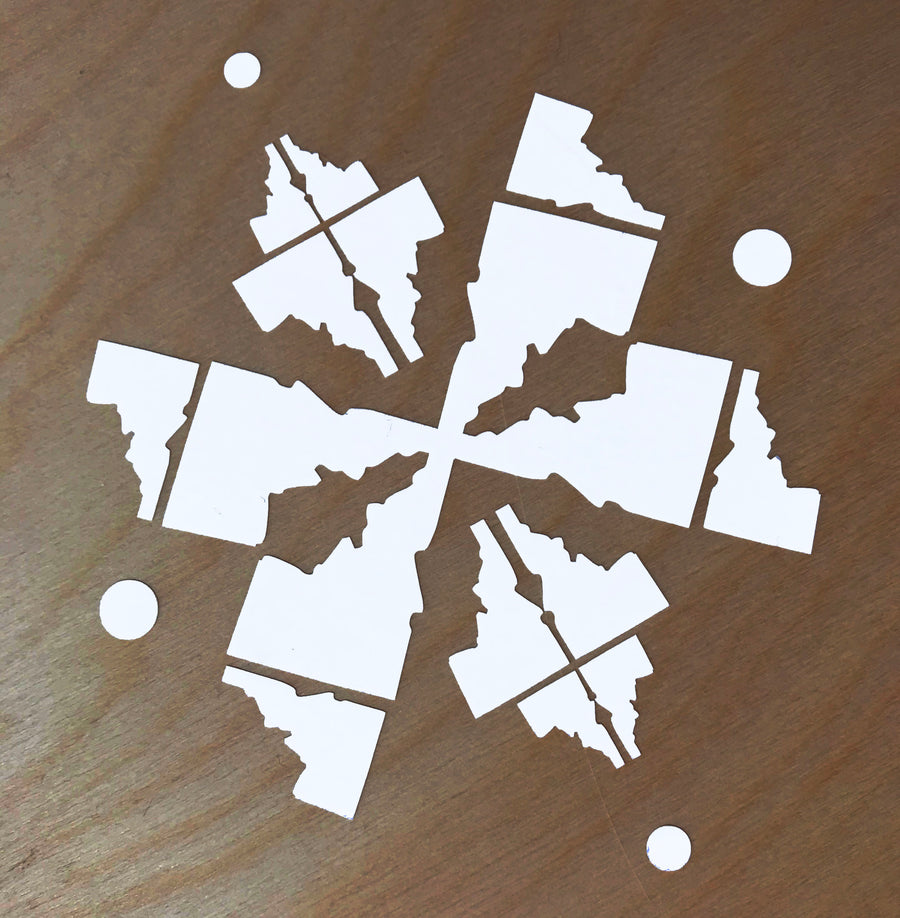 Idaho Snowflake Sticker
