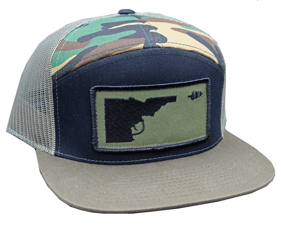 Idaho Tree-Gun Patch Snapback Flat-Bill Hat