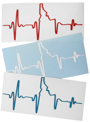Heartbeat EKG Idaho Sticker