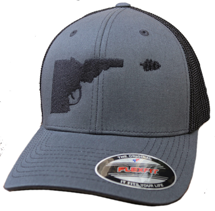 ink Back Tree-Gun - Idaho Mesh Flex-Fit Hat BANANA